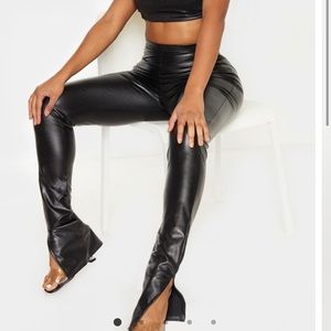 Black leather pants